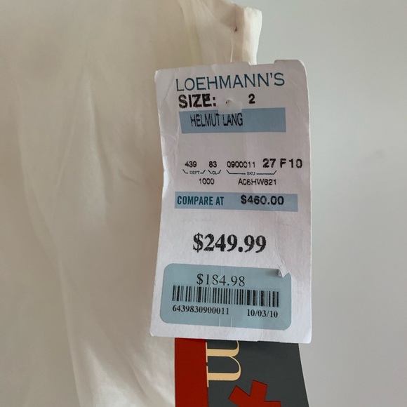 Silk Helmut Lang Dress with rouched hem! New! - Picture 3 of 6